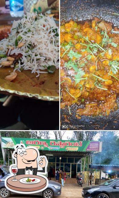 Food at Aranya restaurant