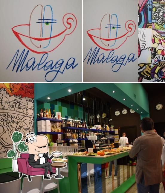 Gli interni di Café Malaga