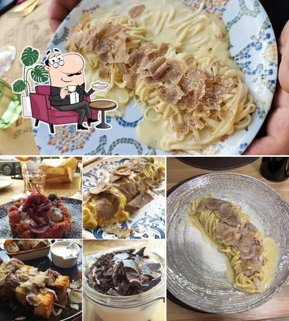 La immagine della interni e cibo di Piccola Osteria del Tartufo