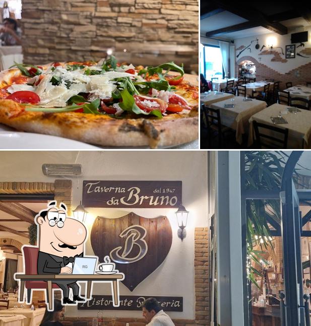 Gli interni di Taverna Da Bruno