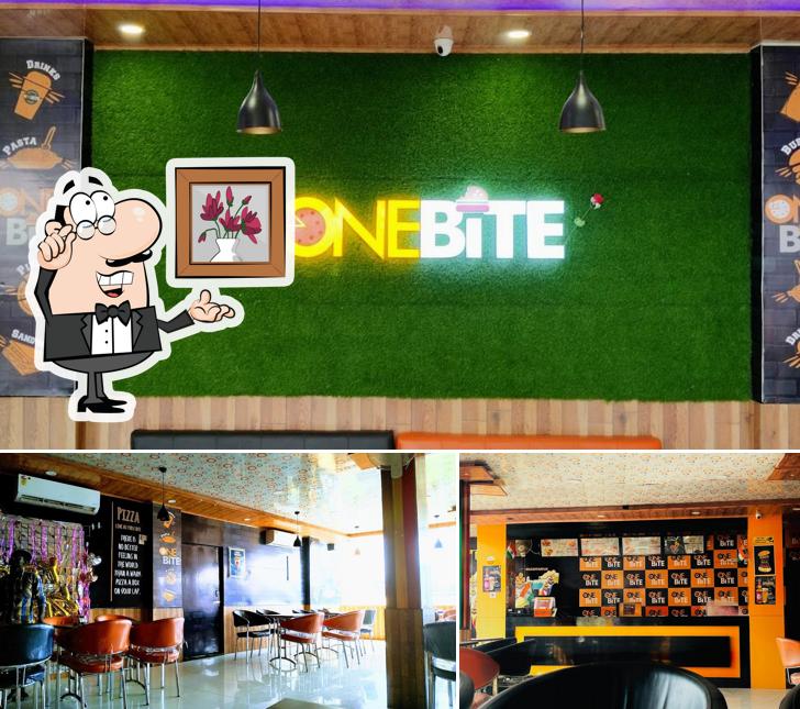The interior of One Bite Restaurant Mithanpura, Muzaffarpur