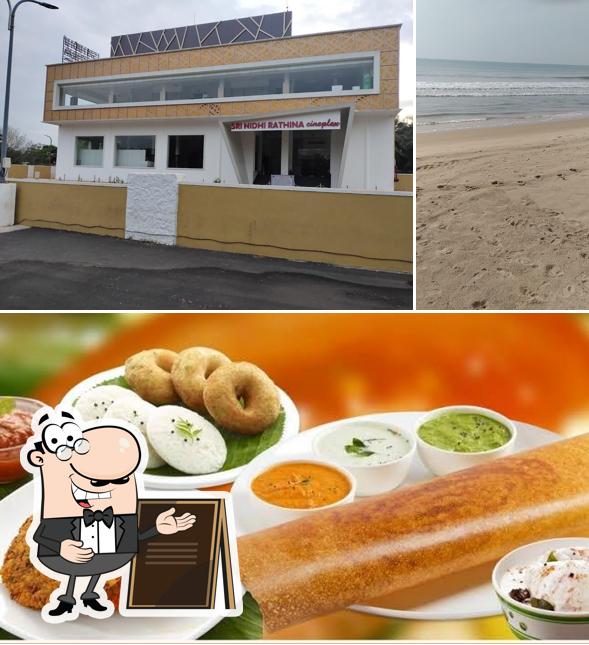 The picture of exterior and food at Lakshmi Mess