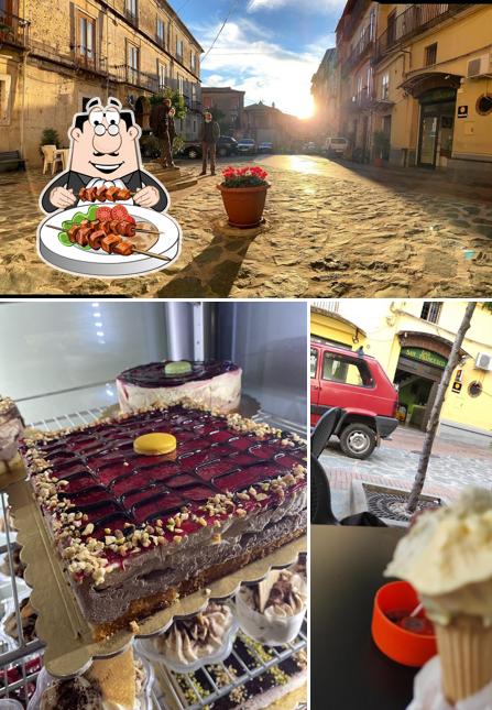 Questa è la foto che presenta la cibo e esterno di Bar San Francesco di F. Falsia