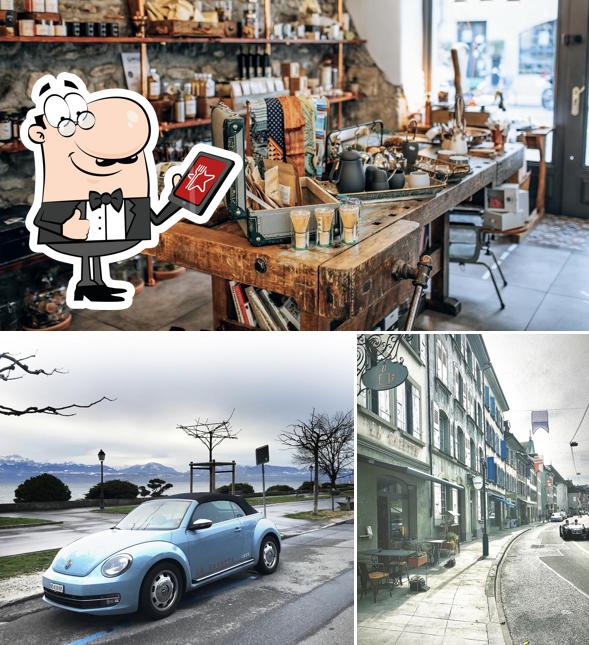 Tra le varie cose da Lä Gazette Café & Boutique si possono trovare la esterno e interni