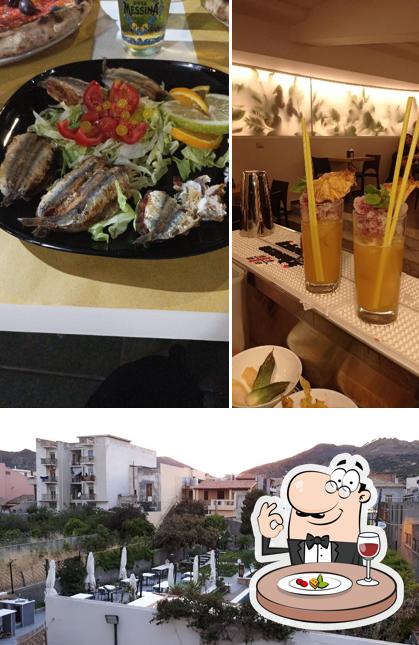 La cibo e esterno del ristorante