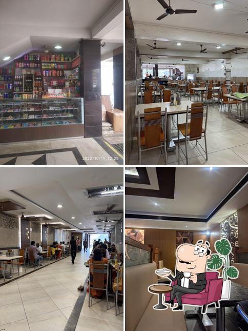 Take a seat at one of the tables at Shree Lakshmi Bhavan