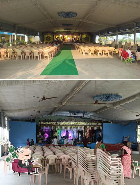 Take a seat at one of the tables at MBR GARDENS AND FUNCTION HALL