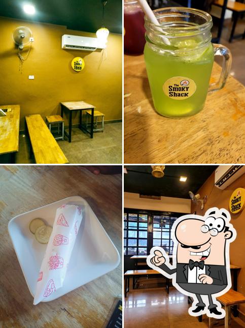 Take a seat at one of the tables at The Smoky Shack