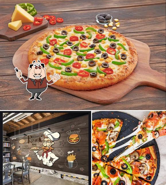 The image of food and interior at All Around Pizza