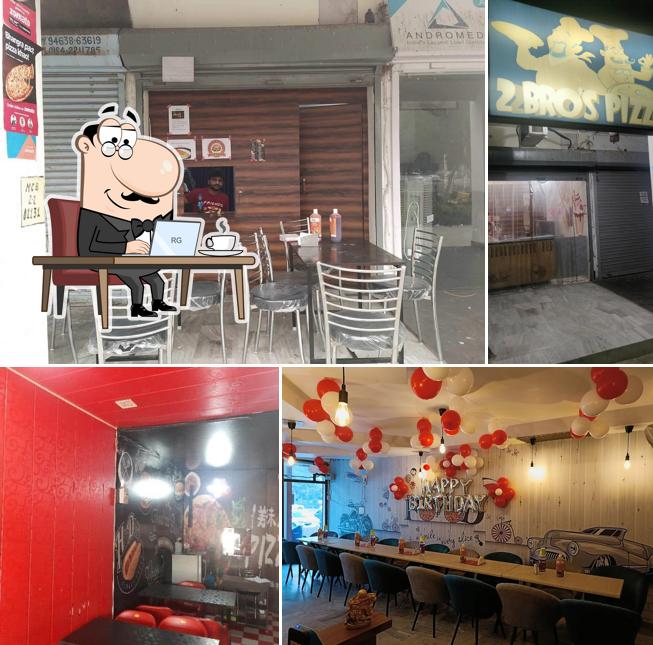 Check out how 2 Bro's Pizza looks inside