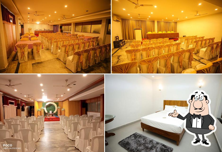 Take a seat at one of the tables at Liwa Tower Hotel & Business Center