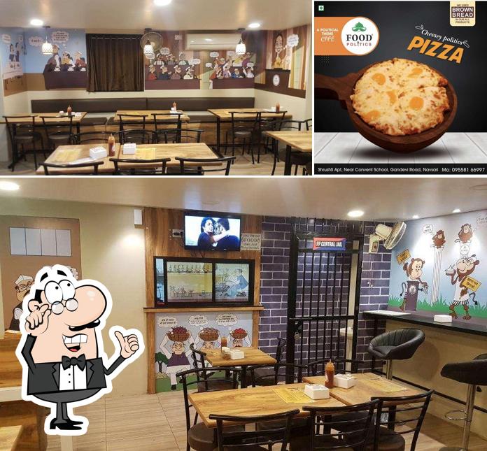 Check out the picture showing interior and food at Food Politics