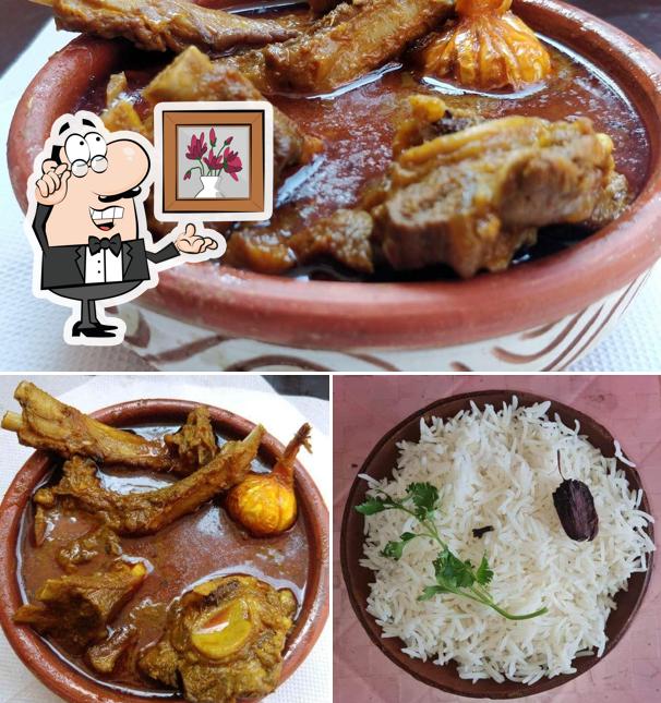 This is the photo displaying interior and food at Matka Mutton and Chicken Food Corner