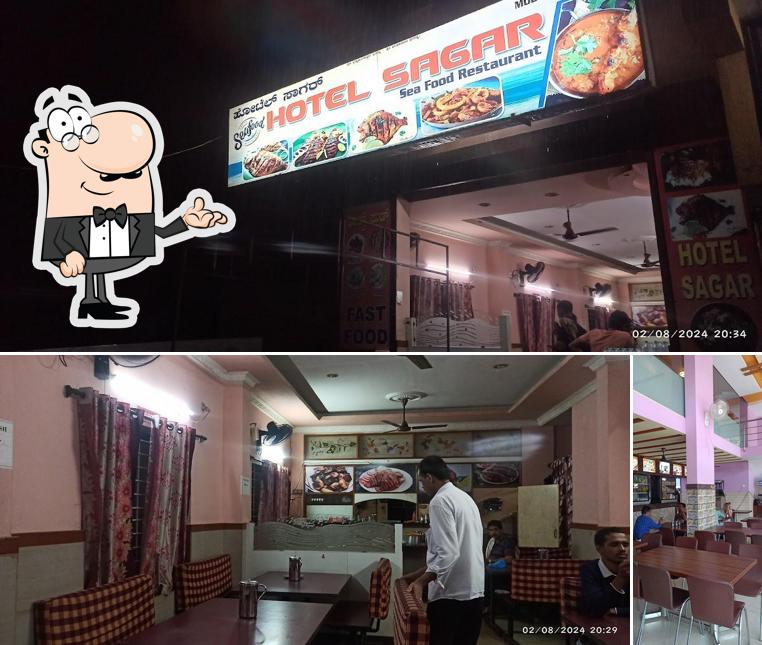 The interior of Udupi Sagar Veg and Non-veg Restaurant