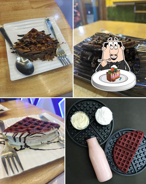 Chocolate cake at The Belgian Waffle Cafe