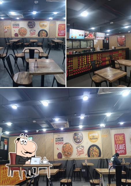 The interior of Chinese wok