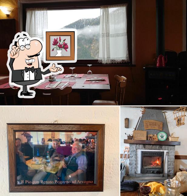 Gli interni di Bar Ristorante Rifugio Arvogno Da Pio