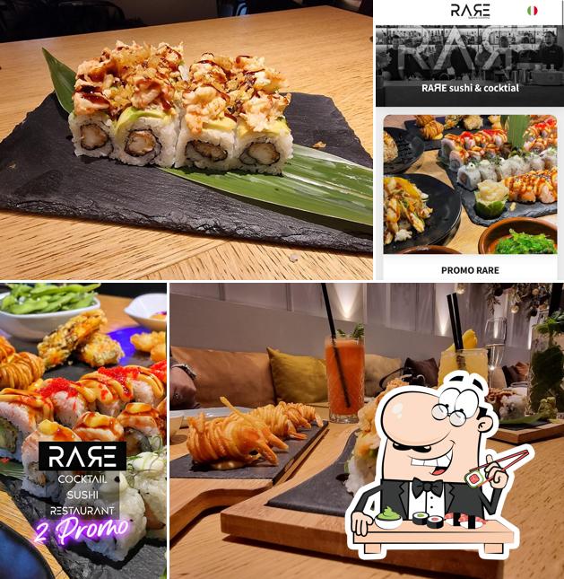 A Ristorante Sushi Rare Cocktail Bar Prenotazione Tavolo Servizi d'Asporto, puoi ordinare il sushi