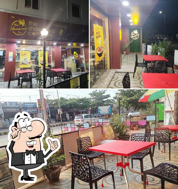 Take a seat at one of the tables at The Shawarma Co
