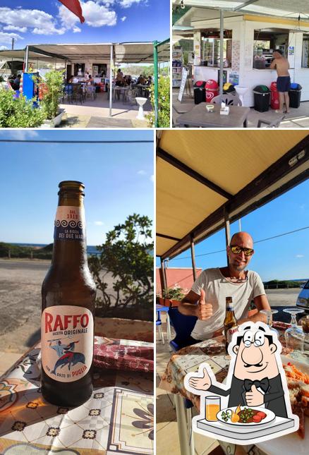 Questa è la immagine che raffigura la cibo e interni di BarAonda on the beach
