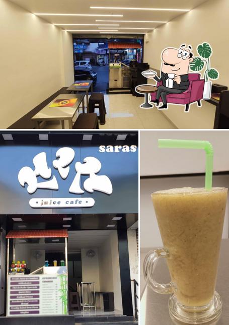 The interior of Saras Juice Cafe