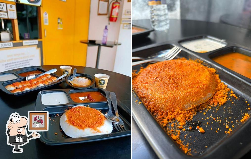 The interior of Naadbramha idli Pencil Chowk, Baramati
