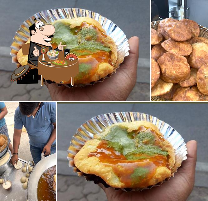 Meals at Niha dal kachori and pyaaz kachori