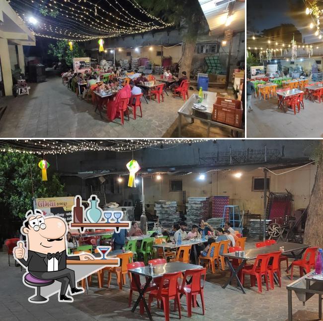 Take a seat at one of the tables at Umiya Fastfood