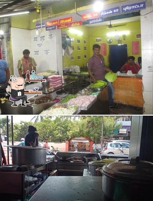 The interior of New Zam Zam Fast Food Biryani Hotel