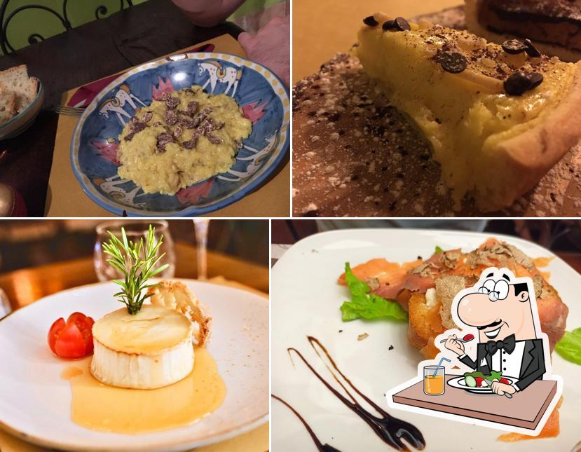 Platti al Osteria cacio e vino all'antico Borgo