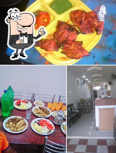 Among various things one can find interior and food at Shafi Hotel