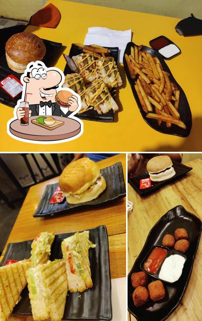 Order a burger at Cafe Connect
