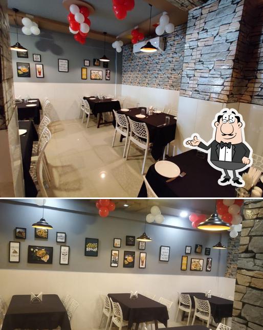 The interior of Aastha Restaurant