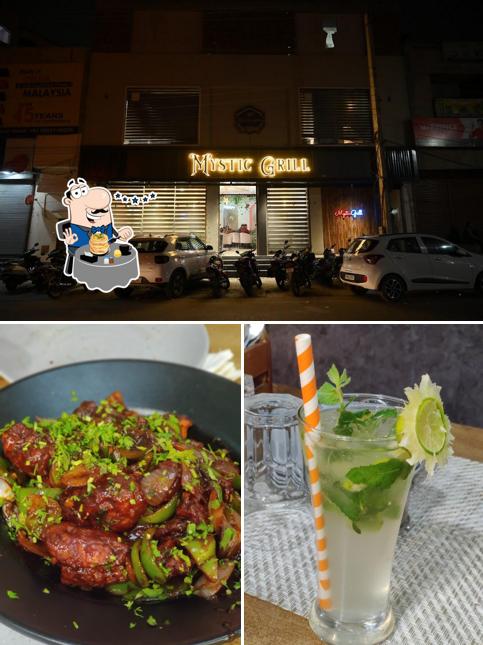Check out the photo displaying food and exterior at Mystic Grill