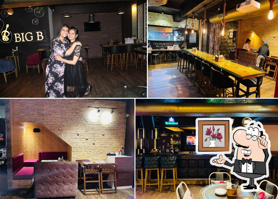 Take a seat at one of the tables at BIG B