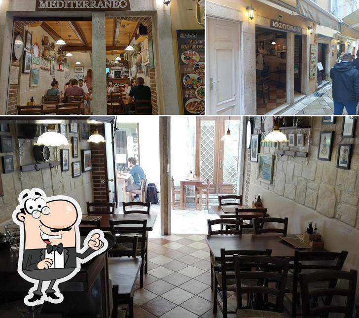 Gli interni di Trattoria Mediterraneo