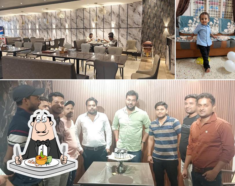 Among different things one can find food and interior at RAJBHOG RESTAURANT