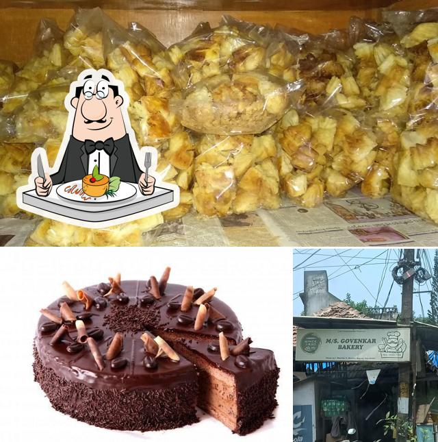 This is the photo displaying food and exterior at Govekar Bakery
