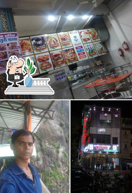 The image of exterior and food at Vrindavan resturant & sweets