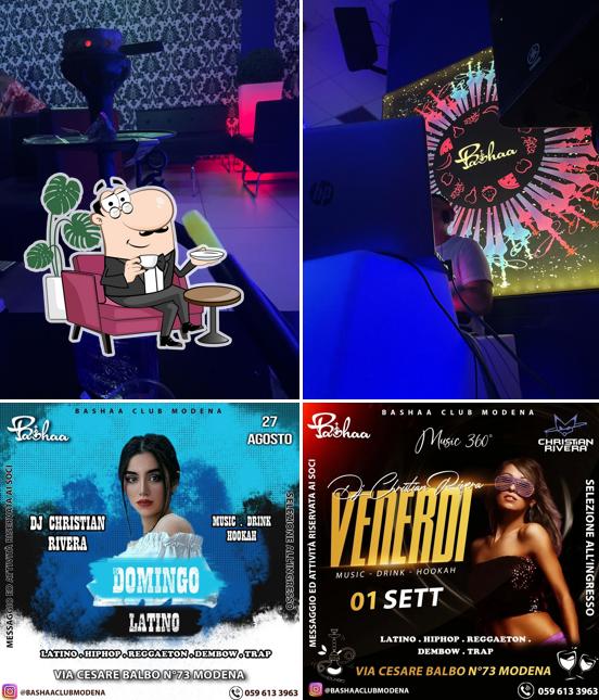 Gli interni di Bashaa Club Modena
