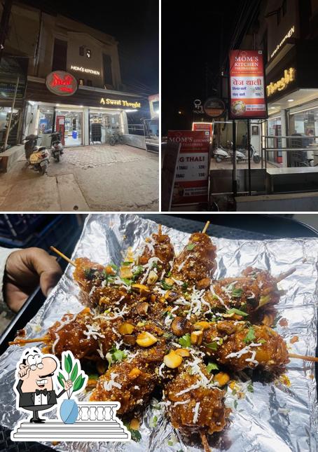 The restaurant's exterior and food