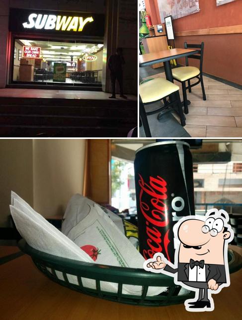 The interior of Subway