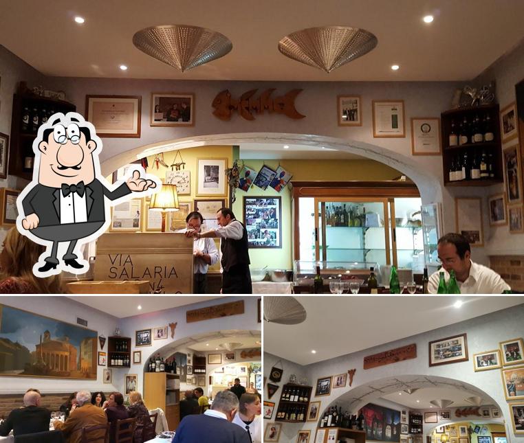 Gli interni di Osteria de Memmo