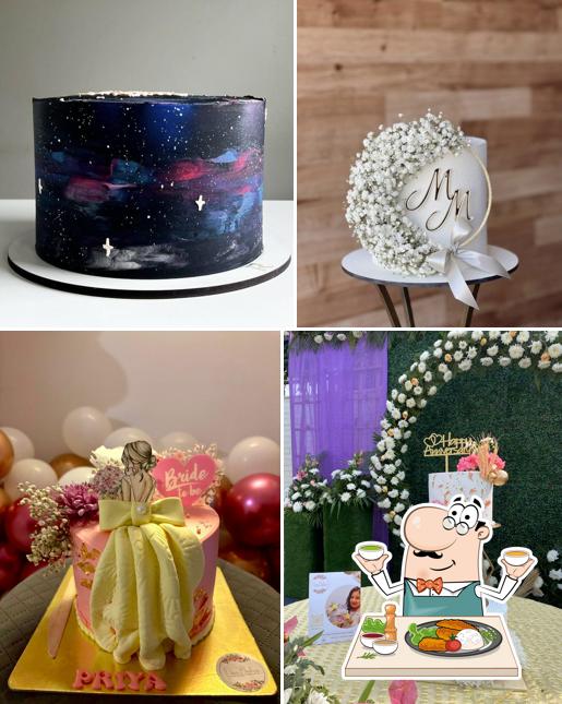 This is the photo showing food and interior at Own Bakery Customised Wedding cake best bakery in Chandigarh