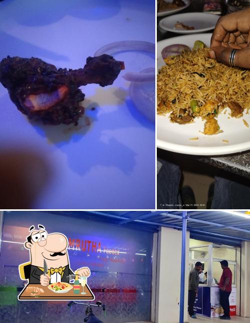 The image of food and exterior at Amurtha Foodex
