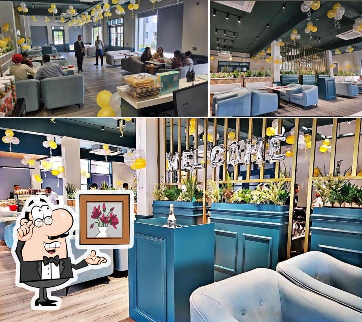 The interior of Mr.100 Family Restaurant sirhind road