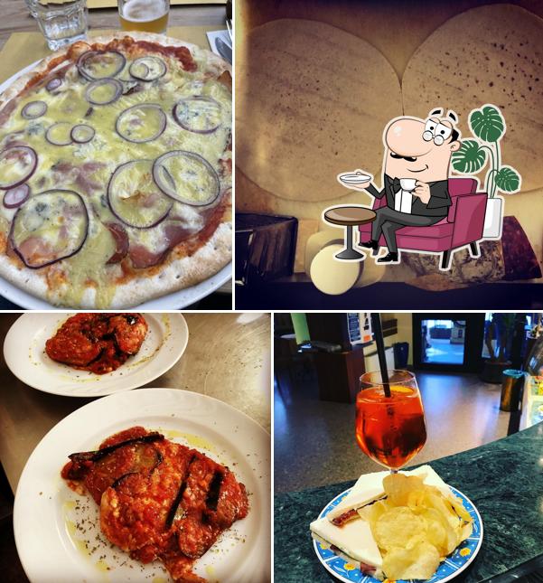 La interni e cibo del ristorante