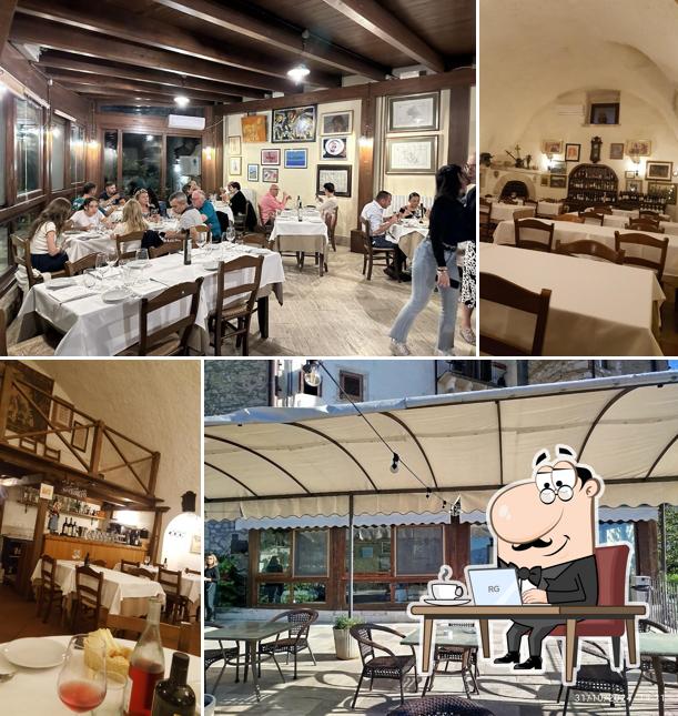 Gli interni di Taverna de li Caldora