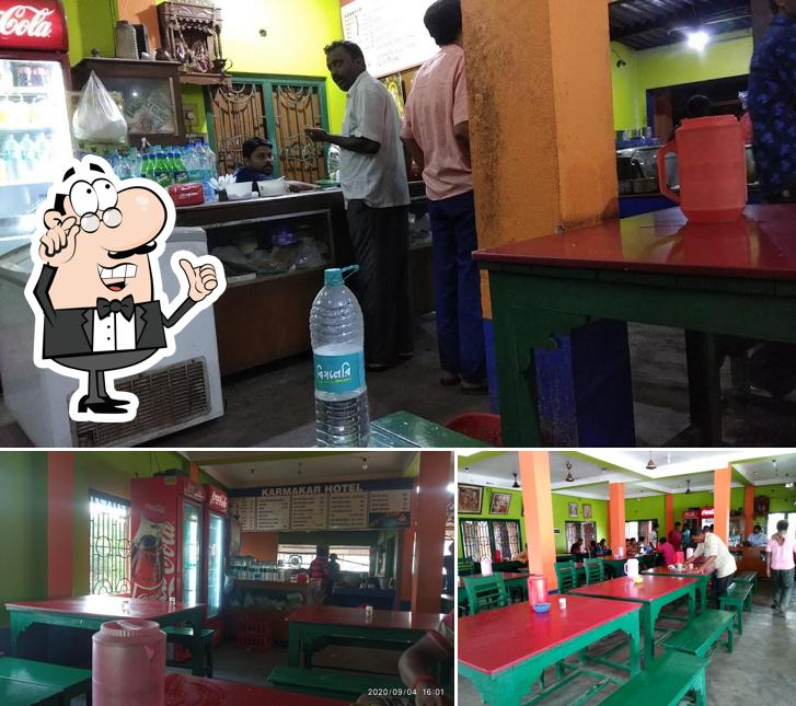 The interior of Karmakar Hotel