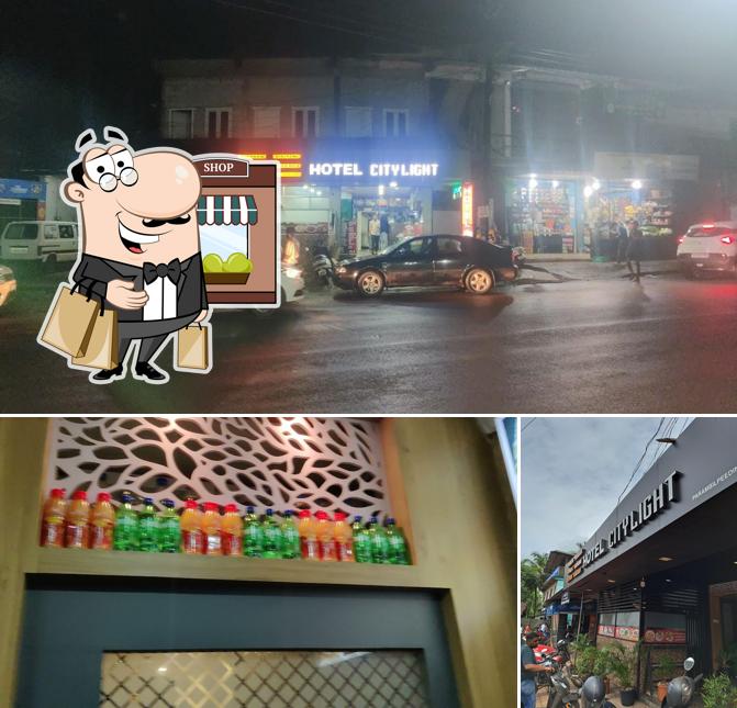 The picture of City Light Restaurant’s exterior and beverage